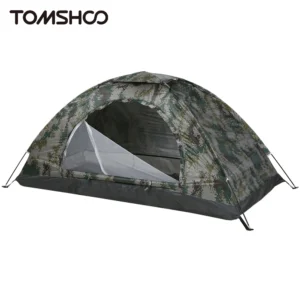 Tomshoo 1/2 Person Ultralight Camping Tent Single Layer Portable Hiking Tent Anti-UV Coating UPF 30+ for Outdoor Beach Fishing 1